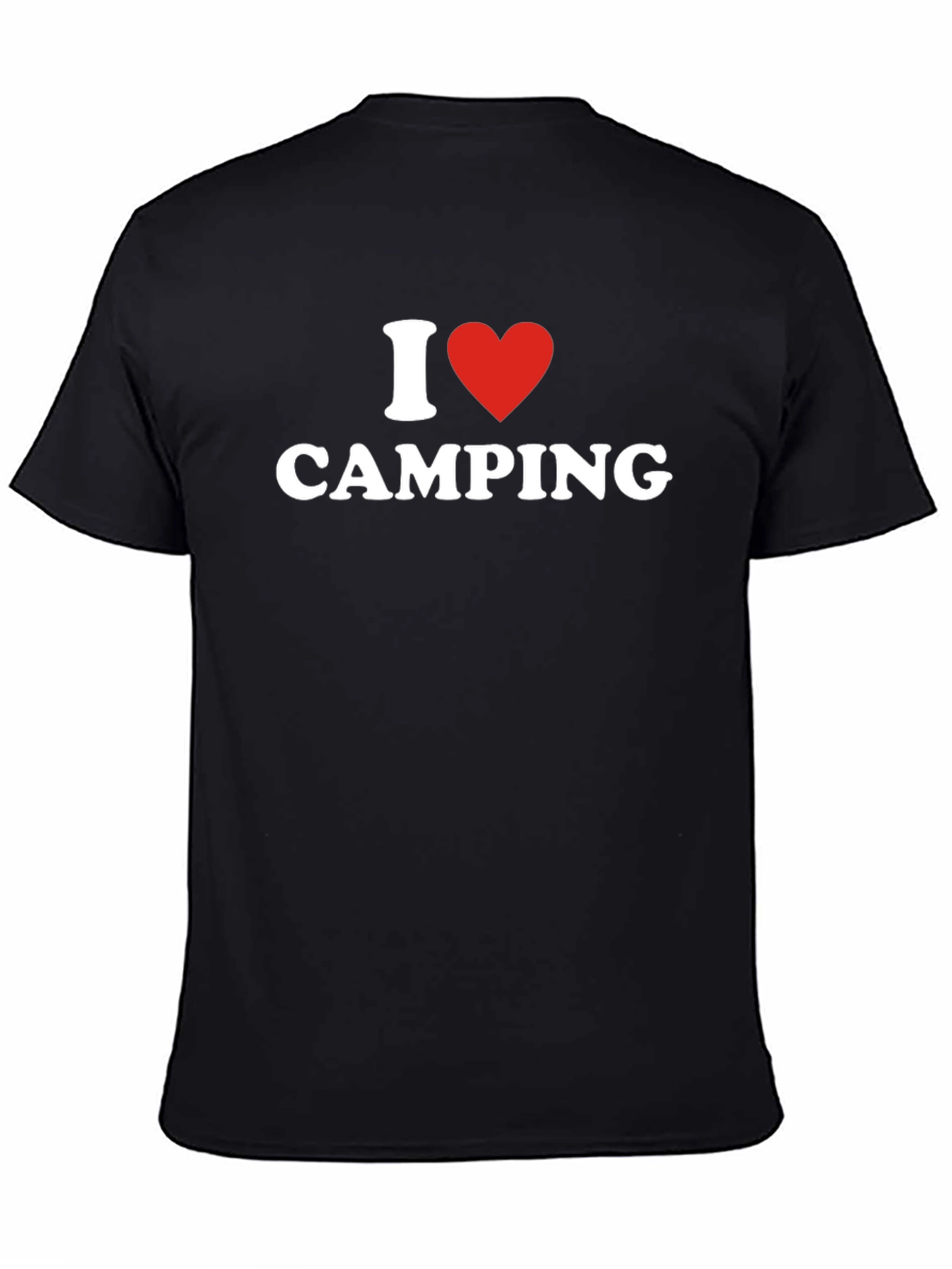 I Heart Camping T-Shirt - Black Cotton Blend Tee