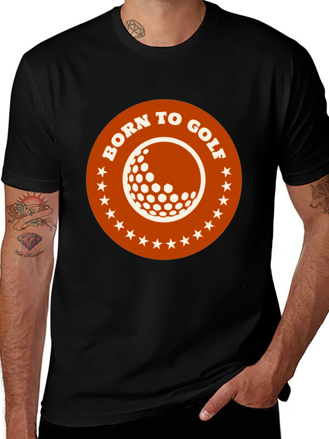 Born to Golf Graphic Tee - Black