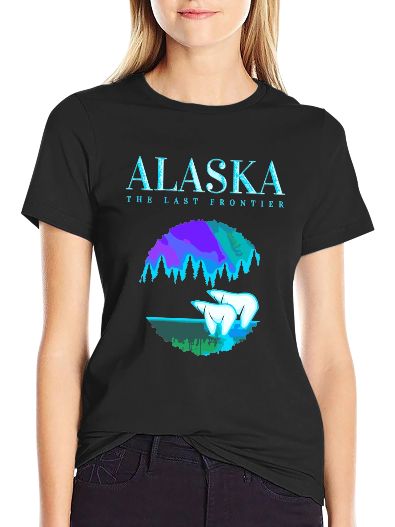 Alaska The Last Frontier Black T-Shirt
