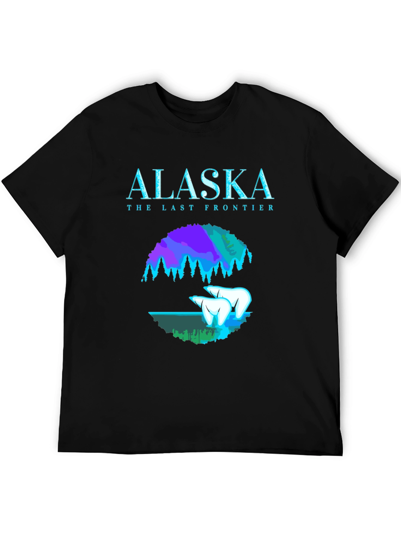 Alaska The Last Frontier Black T-Shirt