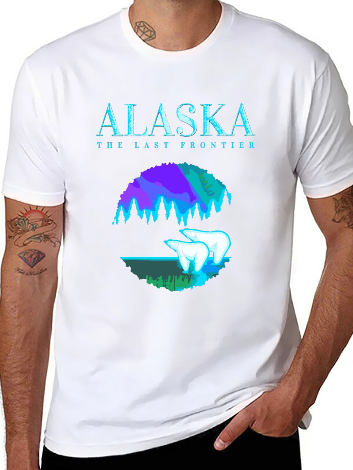 Alaska The Last Frontier Black T-Shirt