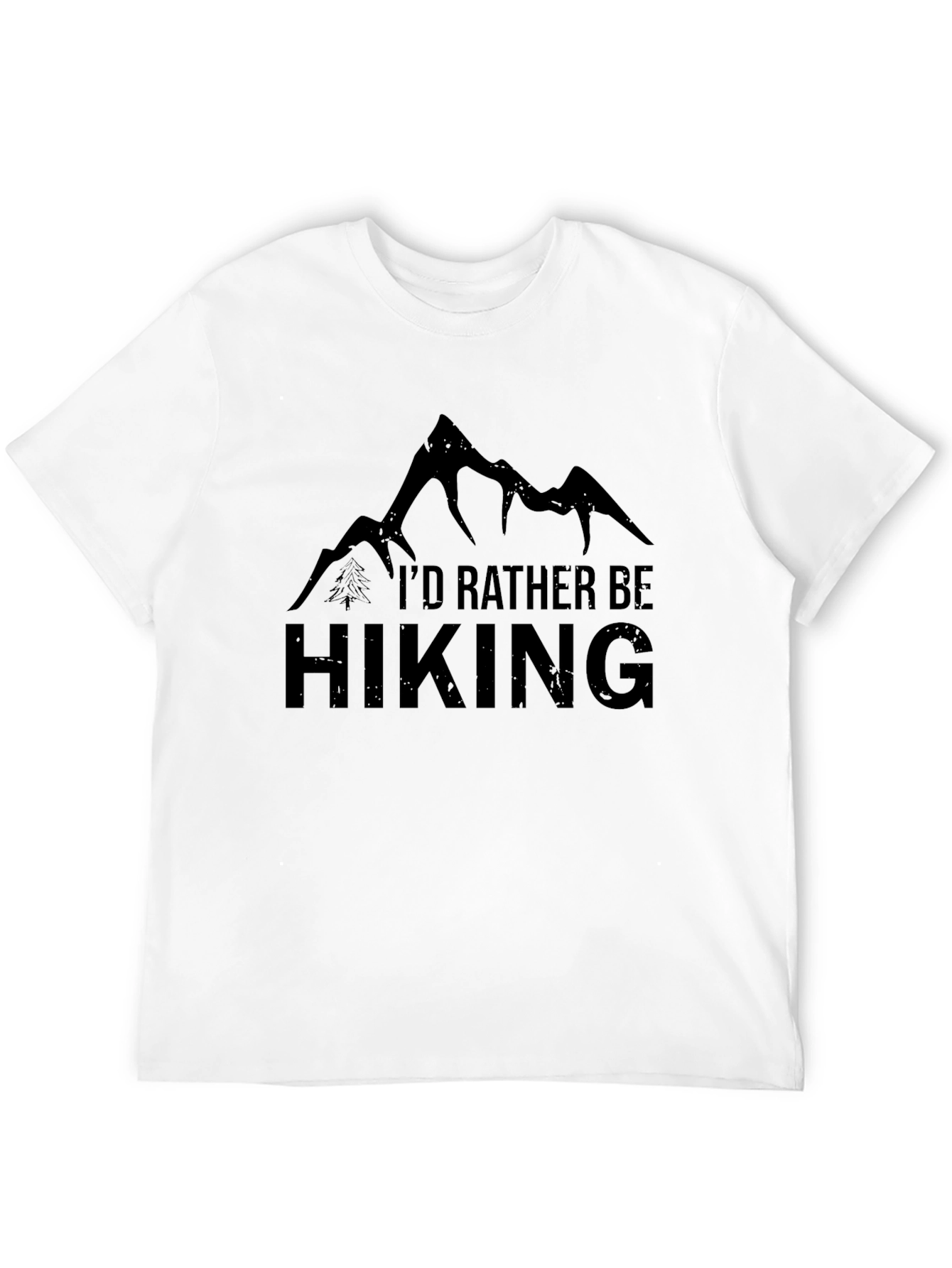 Hiking Enthusiast Graphic Tee - Black