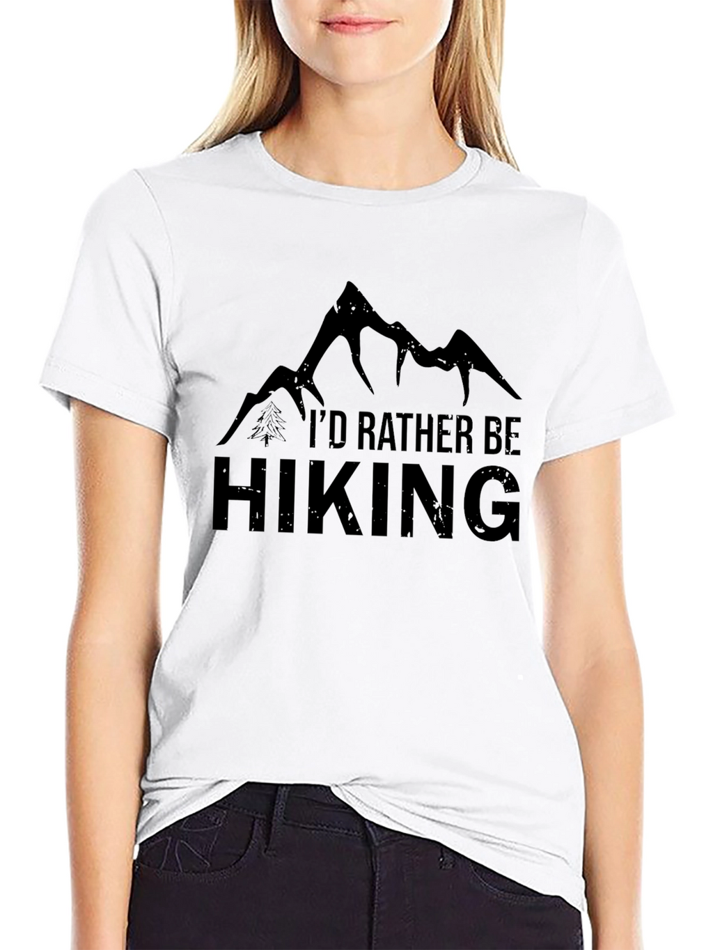 Hiking Enthusiast Graphic Tee - Black