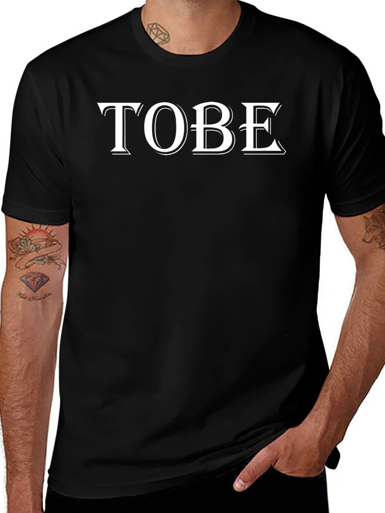 TOBE Graphic Print Black T-Shirt