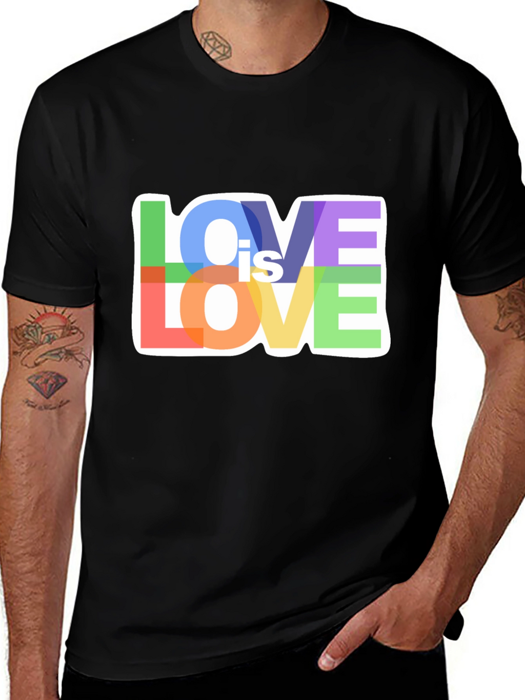 Love is Love Rainbow Graphic T-Shirt