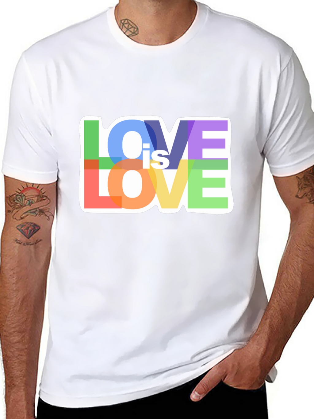 Love is Love Rainbow Graphic T-Shirt