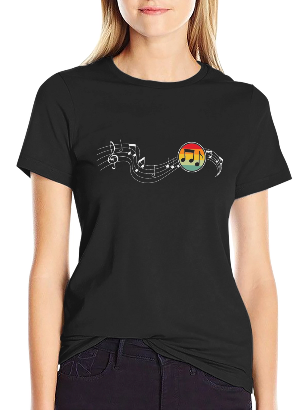 Musical Note Retro Graphic T-Shirt