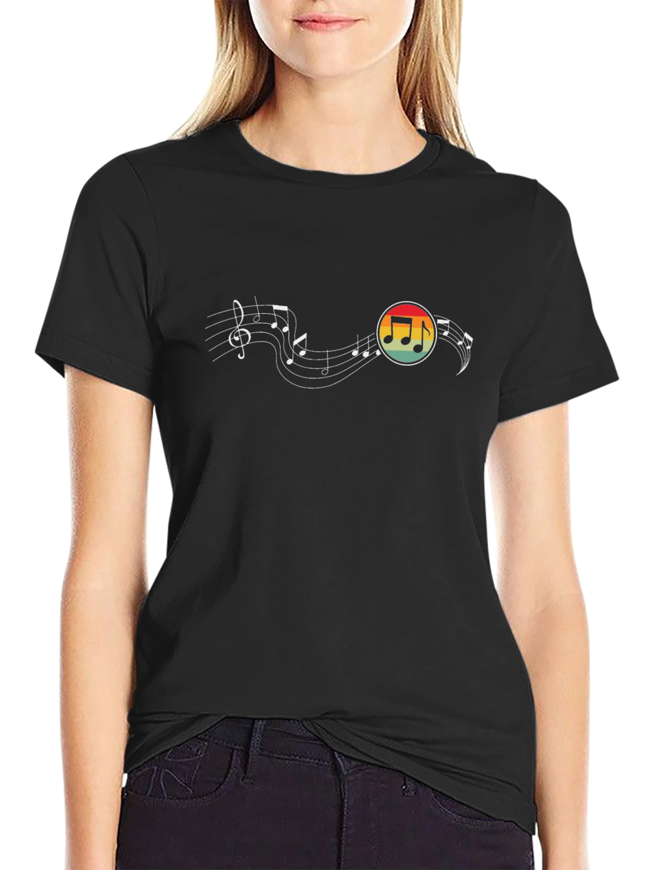 Musical Note Retro Graphic T-Shirt