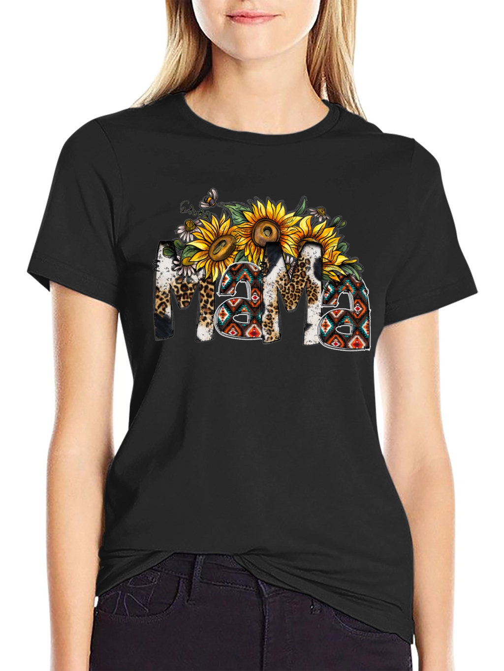 Mama Sunflower Graphic Tee - Western Style