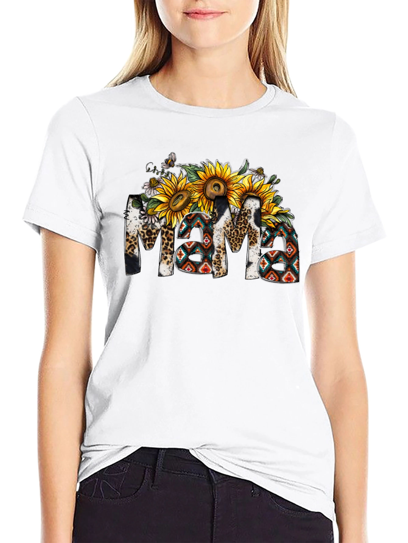 Mama Sunflower Graphic Tee - Western Style