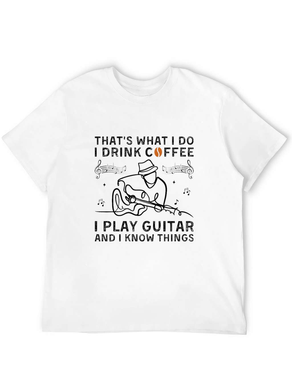 Coffee Guitar & Knowledge T-Shirt - Unisex