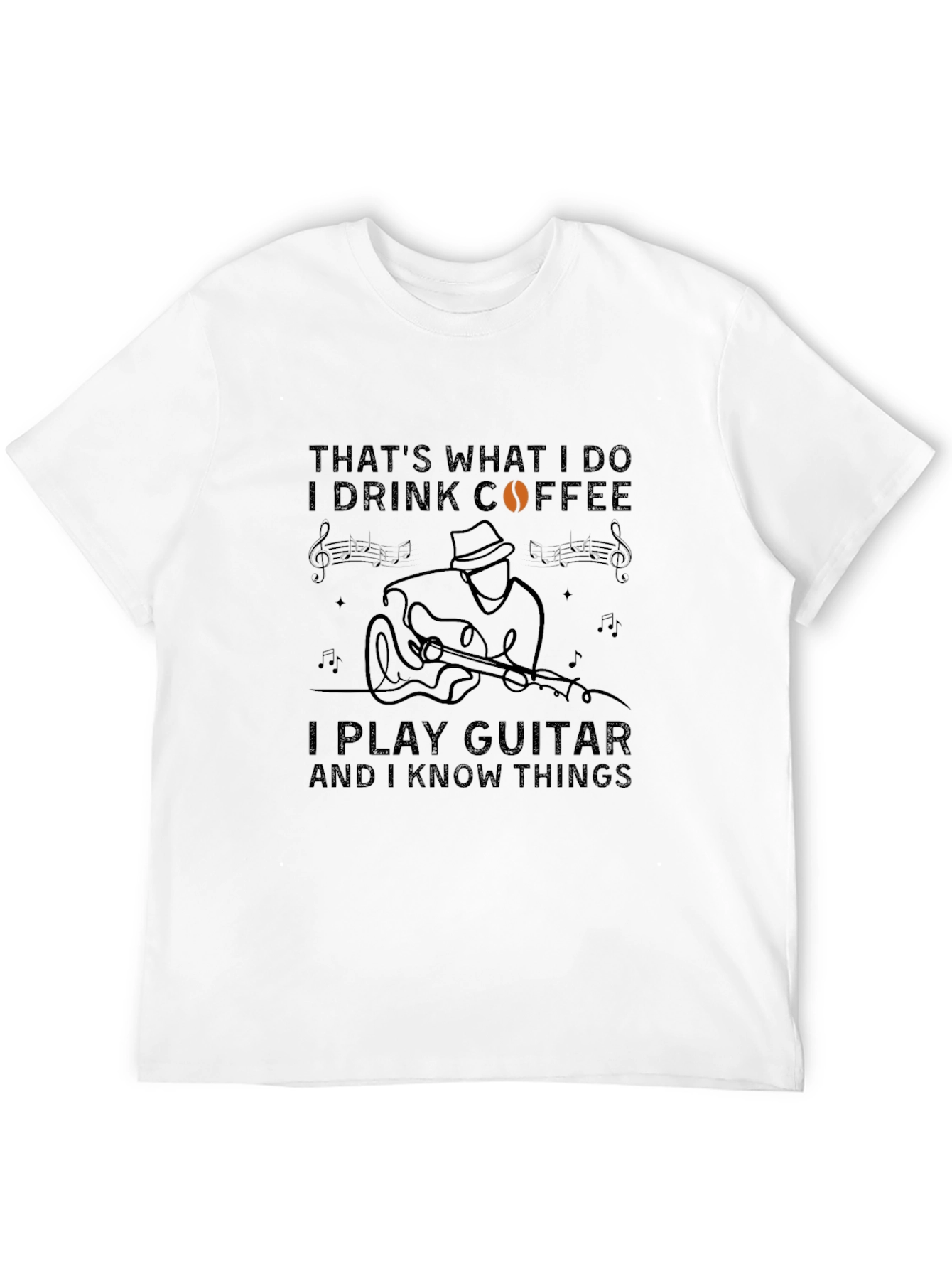 Coffee Guitar & Knowledge T-Shirt - Unisex