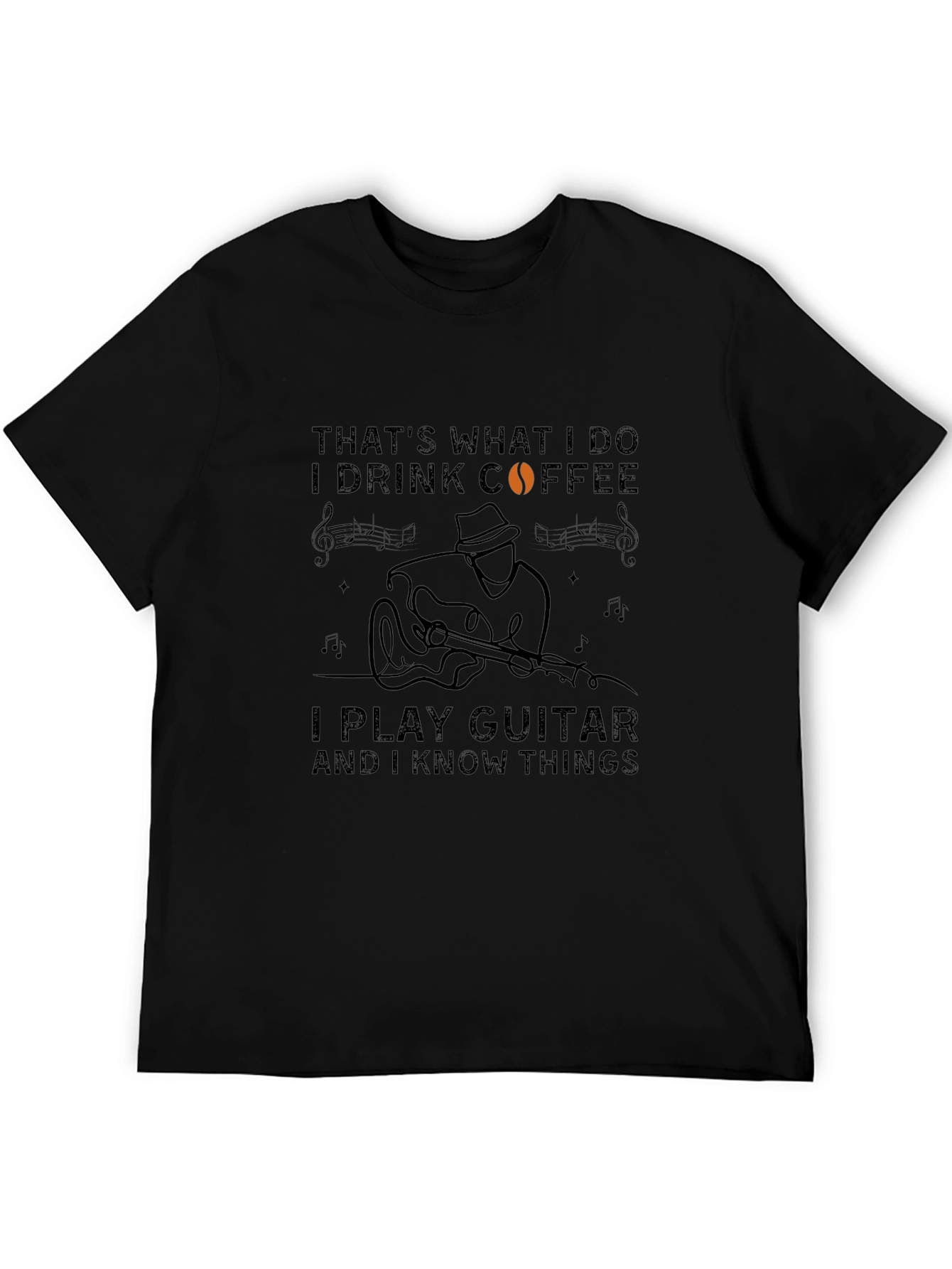 Coffee Guitar & Knowledge T-Shirt - Unisex