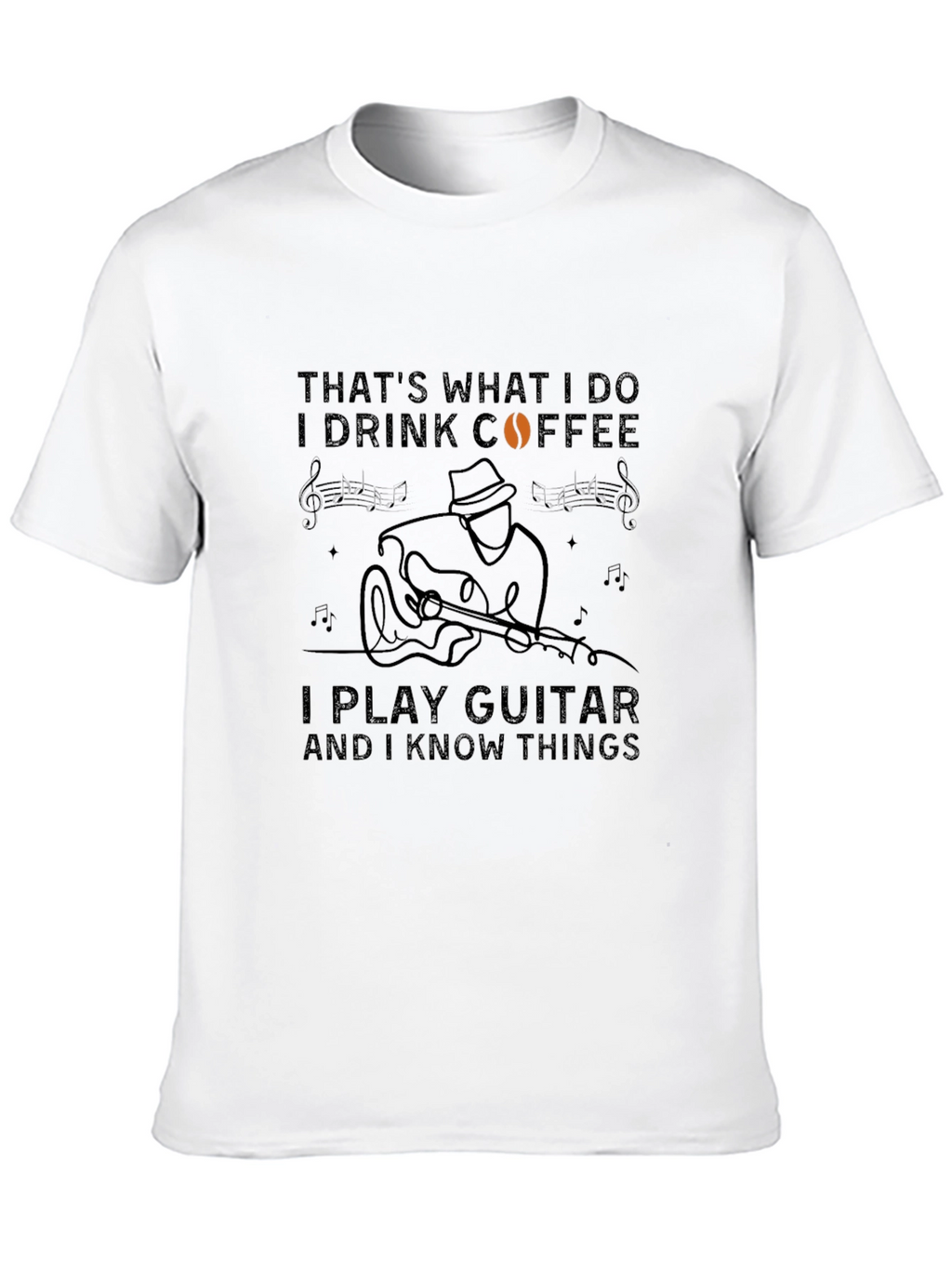 Coffee Guitar & Knowledge T-Shirt - Unisex