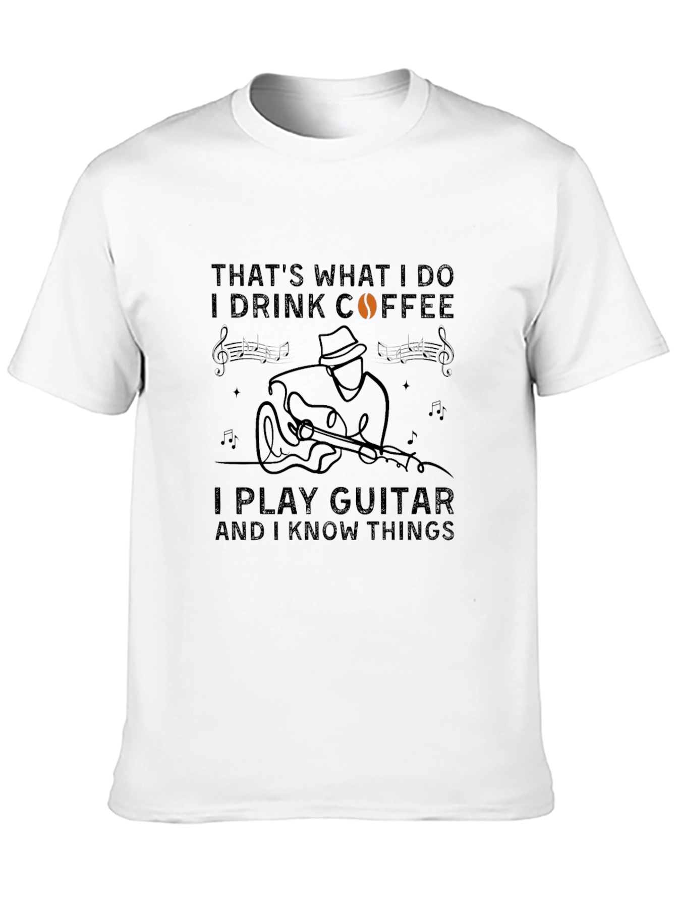Coffee Guitar & Knowledge T-Shirt - Unisex