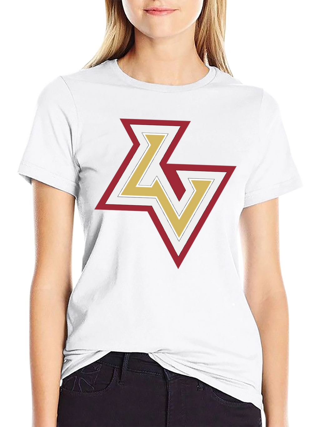 Stylish Black T-Shirt with Geometric Logo