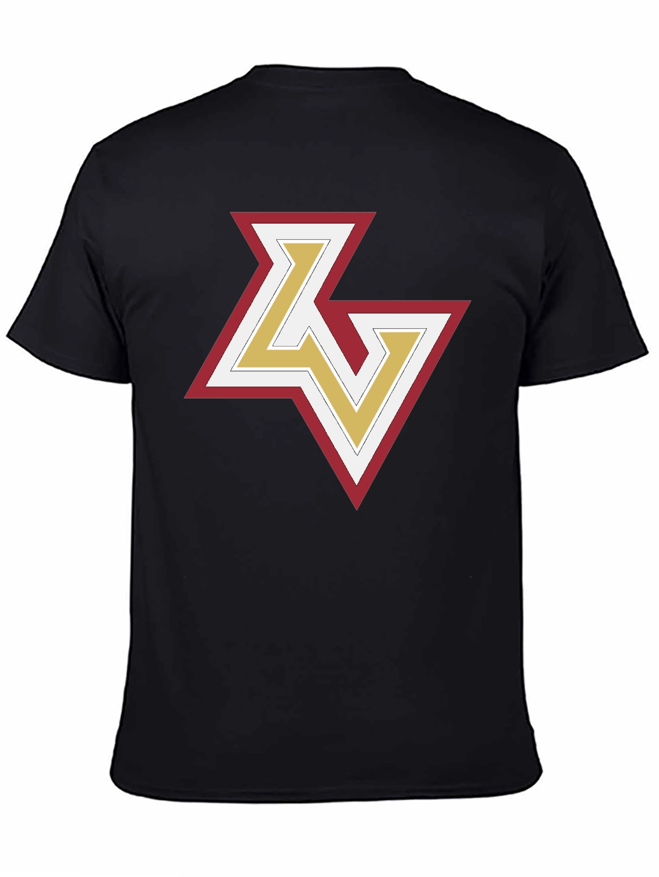 Stylish Black T-Shirt with Geometric Logo