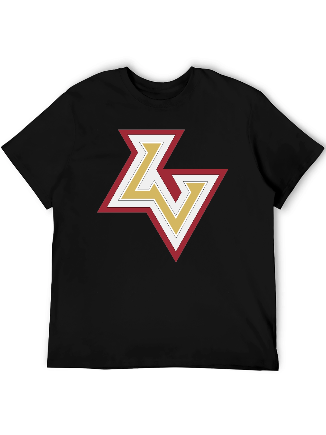 Stylish Black T-Shirt with Geometric Logo