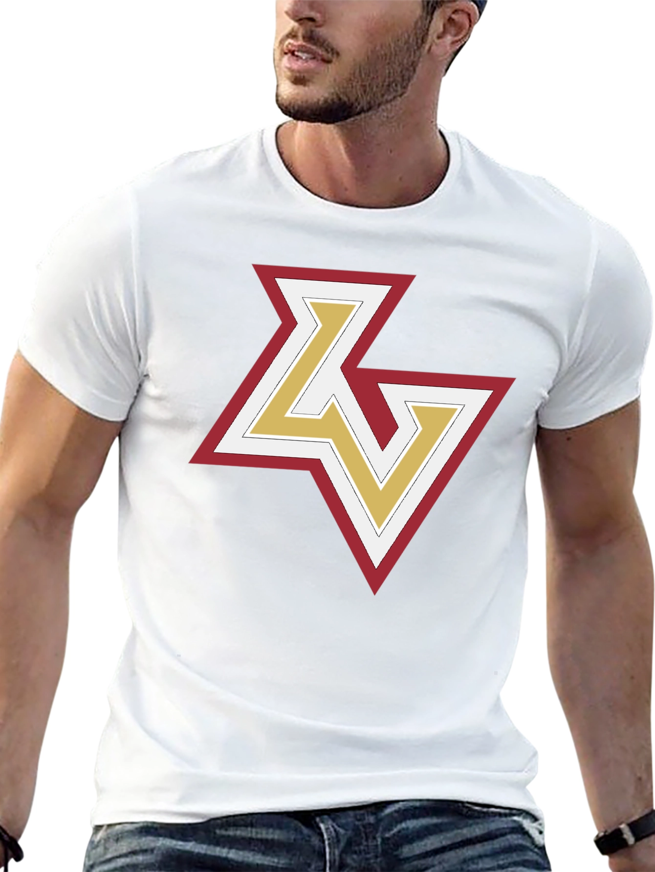 Stylish Black T-Shirt with Geometric Logo