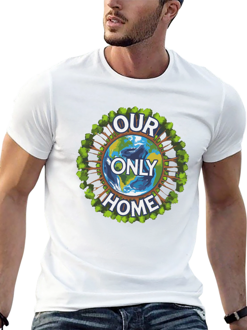 Eco-Friendly Our Only Home Graphic T-Shirt