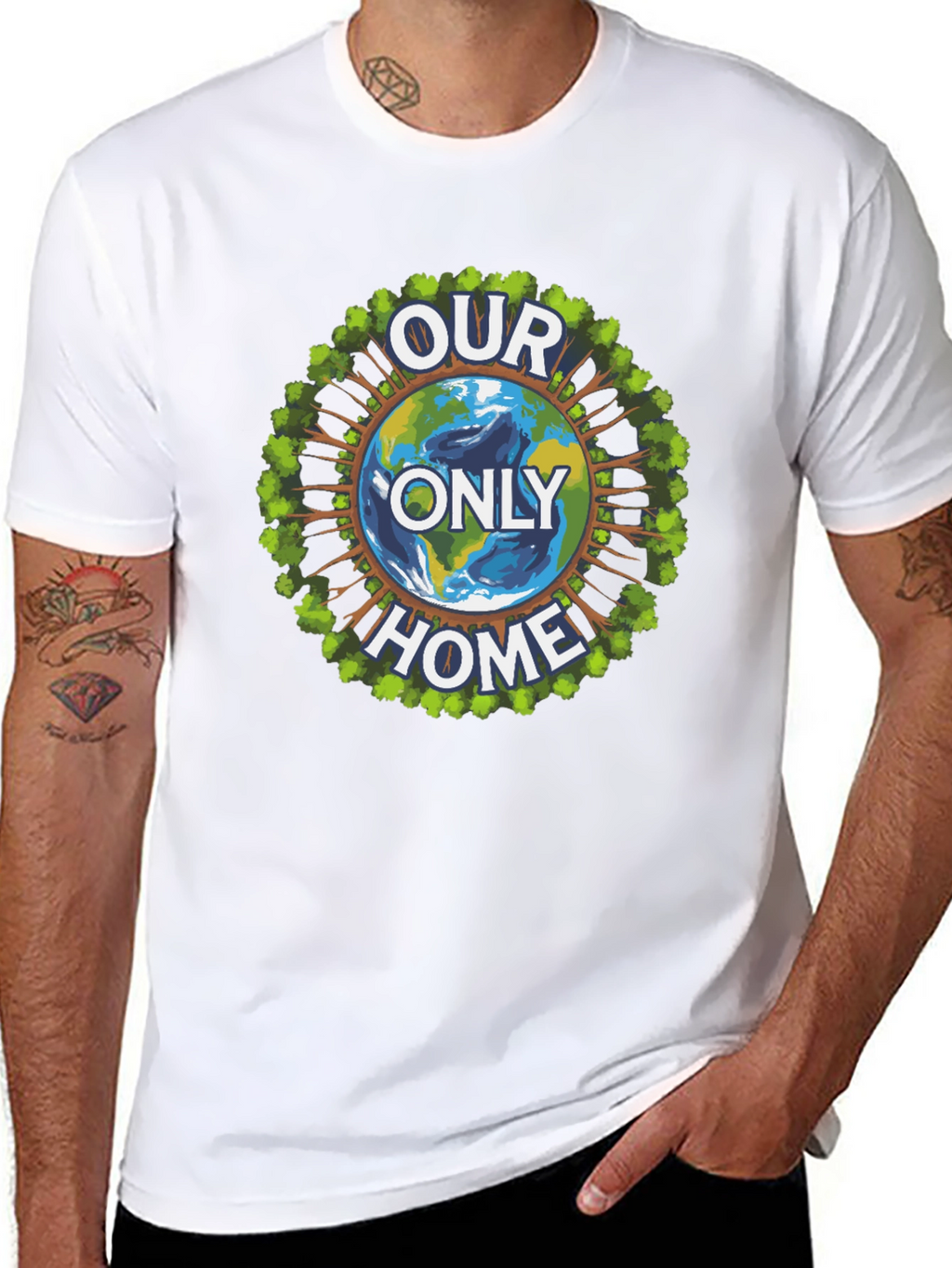 Eco-Friendly Our Only Home Graphic T-Shirt