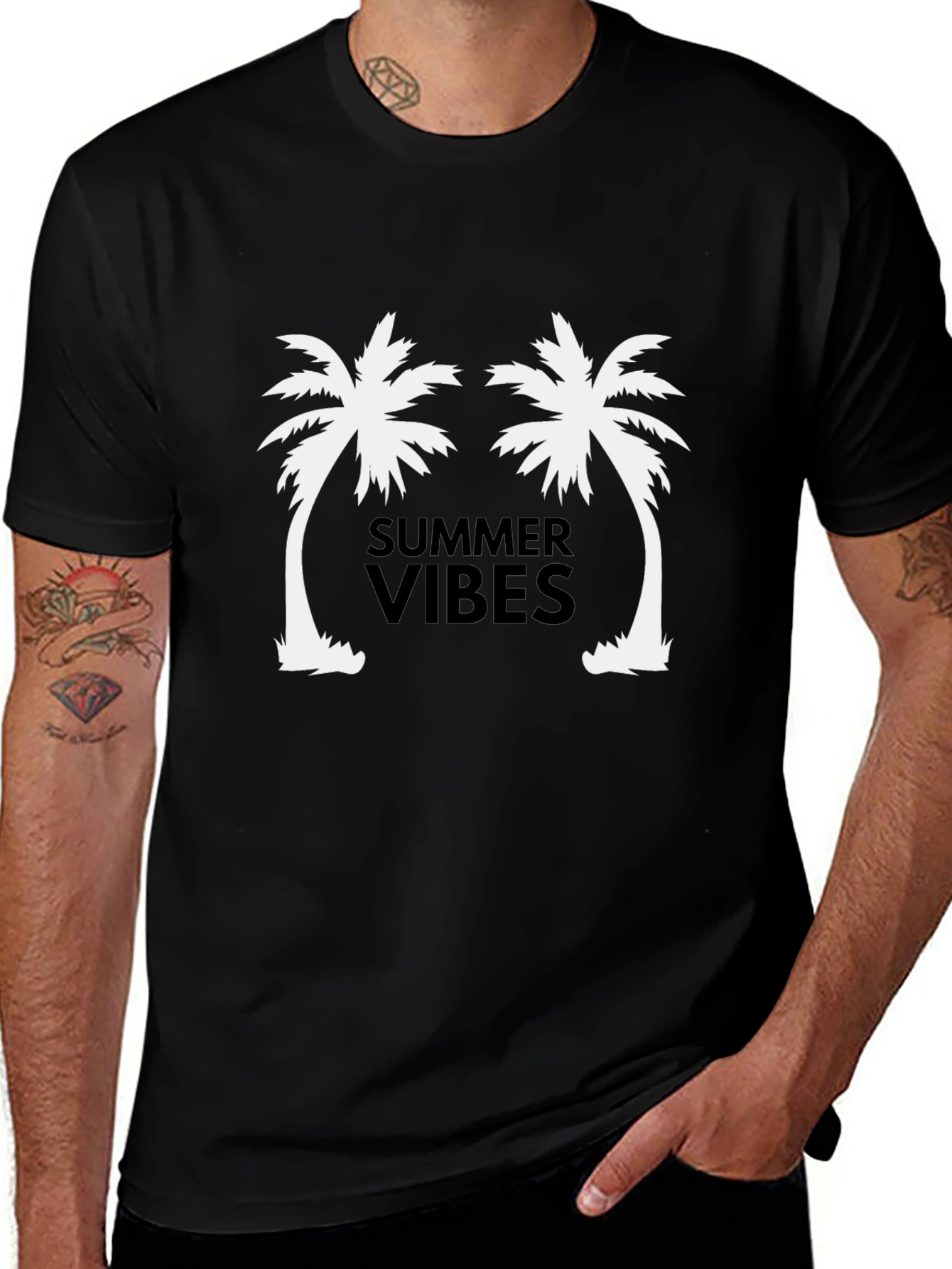 Summer Vibes Palm Tree Graphic Tee