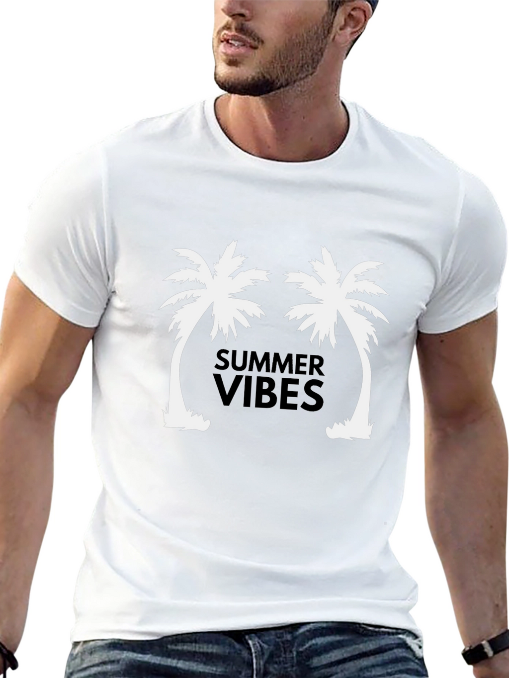 Summer Vibes Palm Tree Graphic Tee