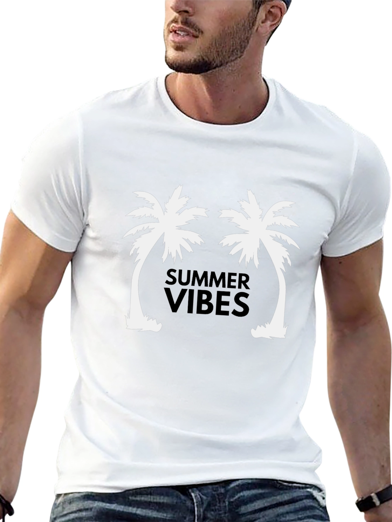 Summer Vibes Palm Tree Graphic Tee