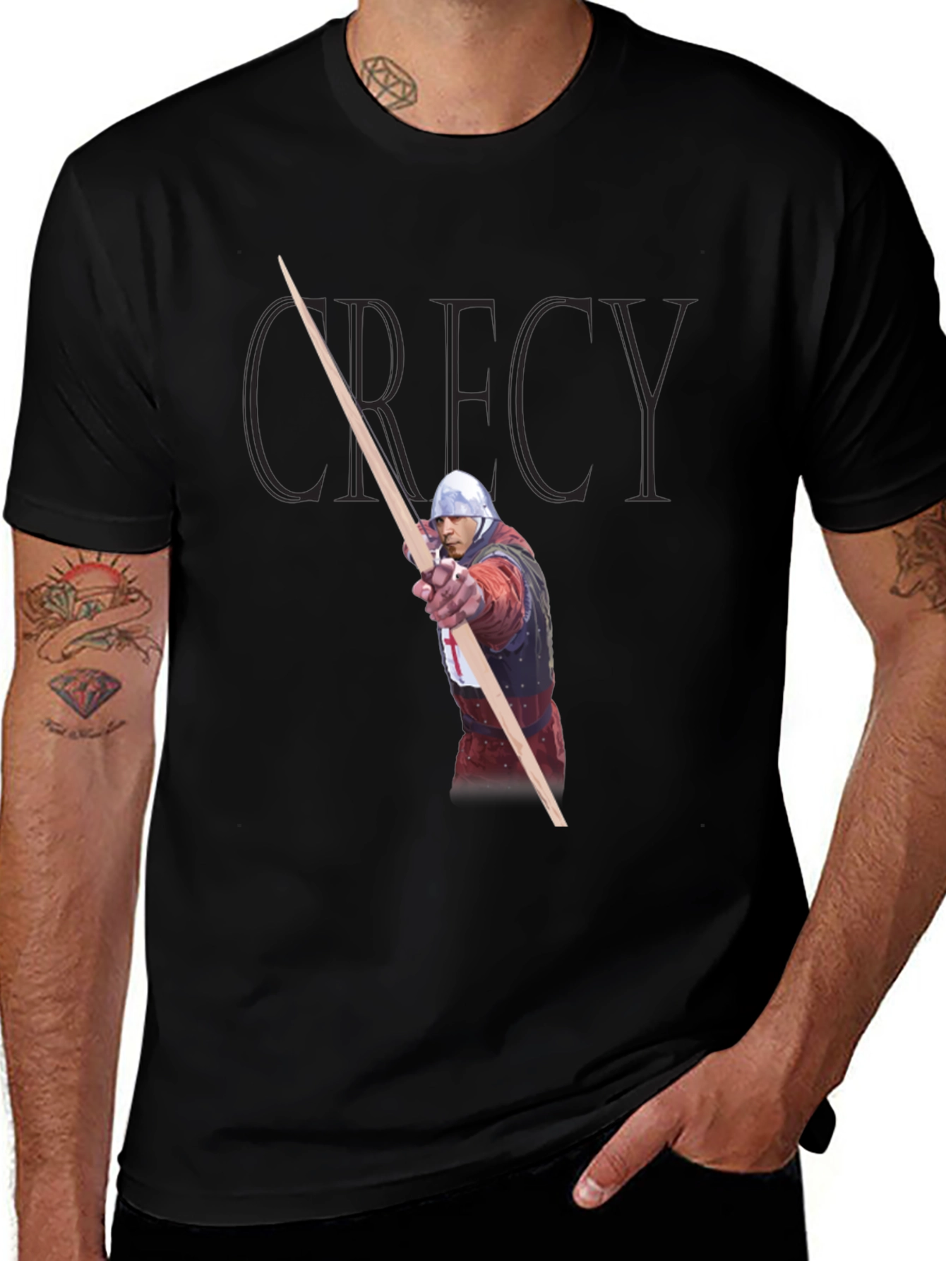 Crecy Archer Black T-Shirt