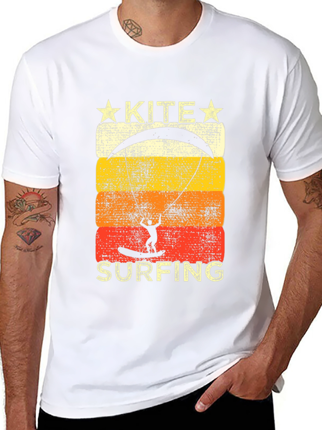 Kite Surfing Graphic Tee - Retro Summer Vibes