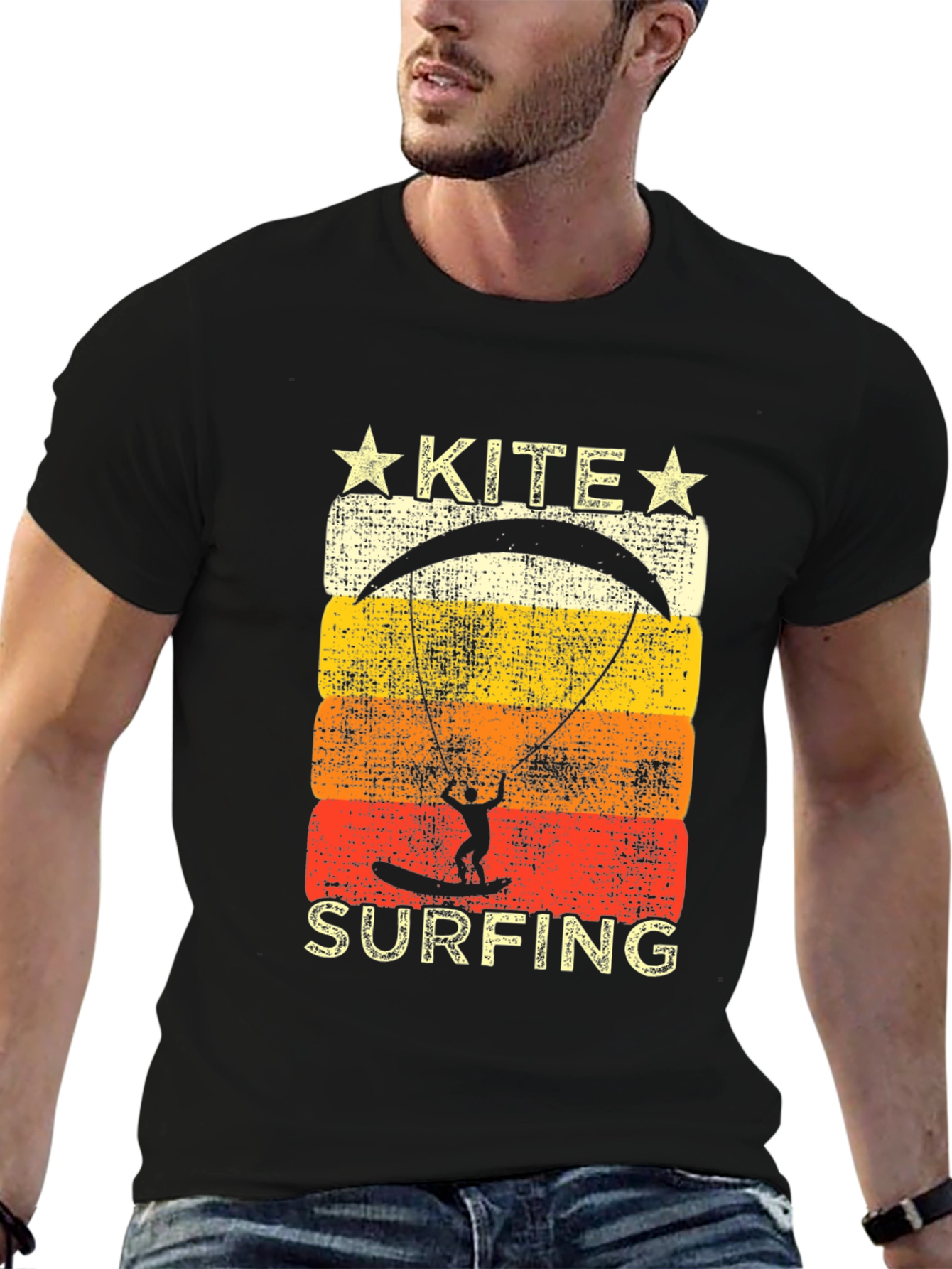 Kite Surfing Graphic Tee - Retro Summer Vibes