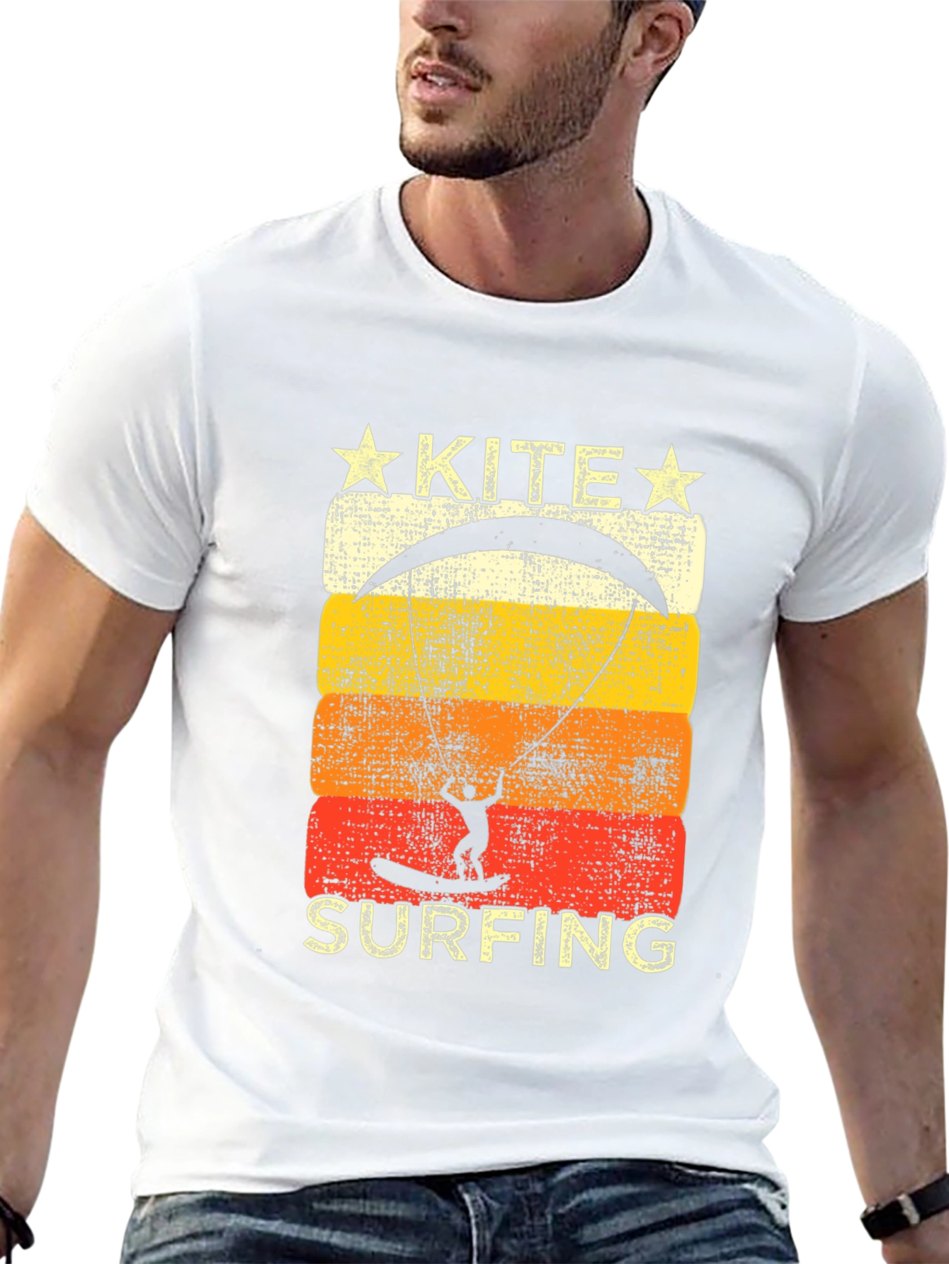 Kite Surfing Graphic Tee - Retro Summer Vibes