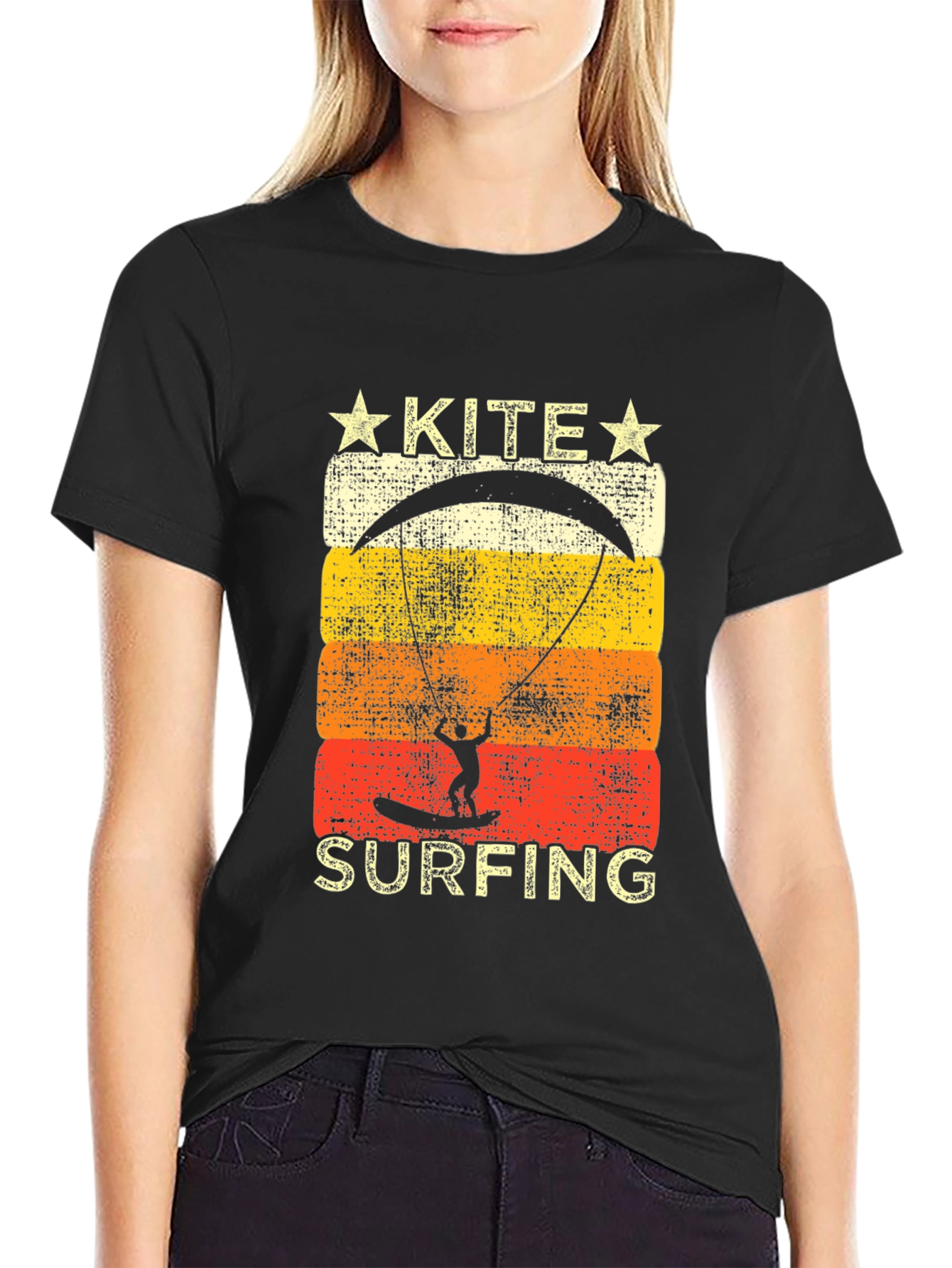 Kite Surfing Graphic Tee - Retro Summer Vibes