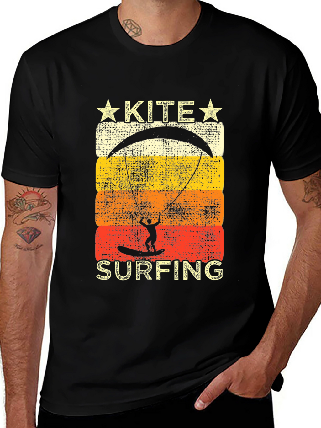 Kite Surfing Graphic Tee - Retro Summer Vibes