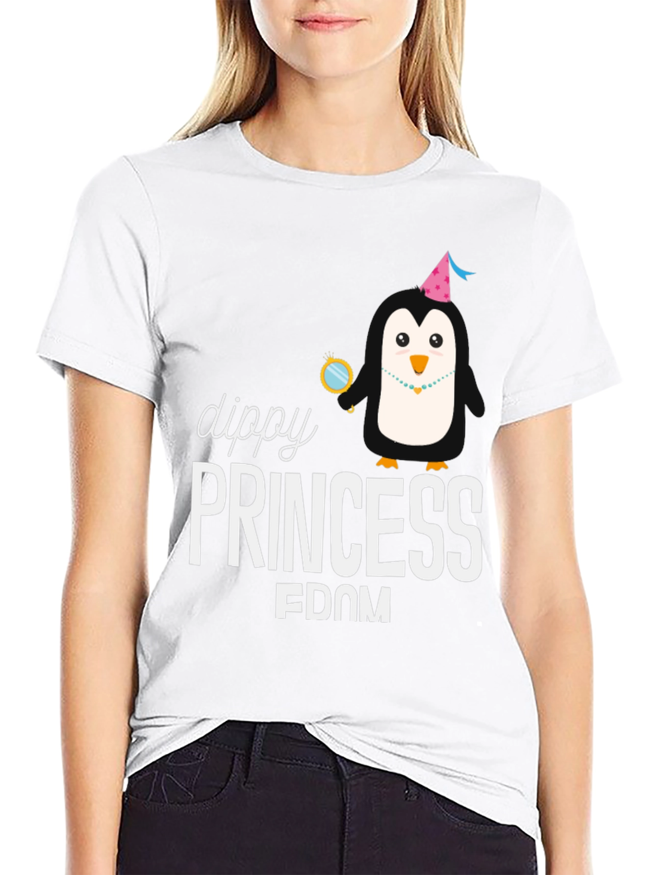 Dippy Princess Penguin Graphic Tee