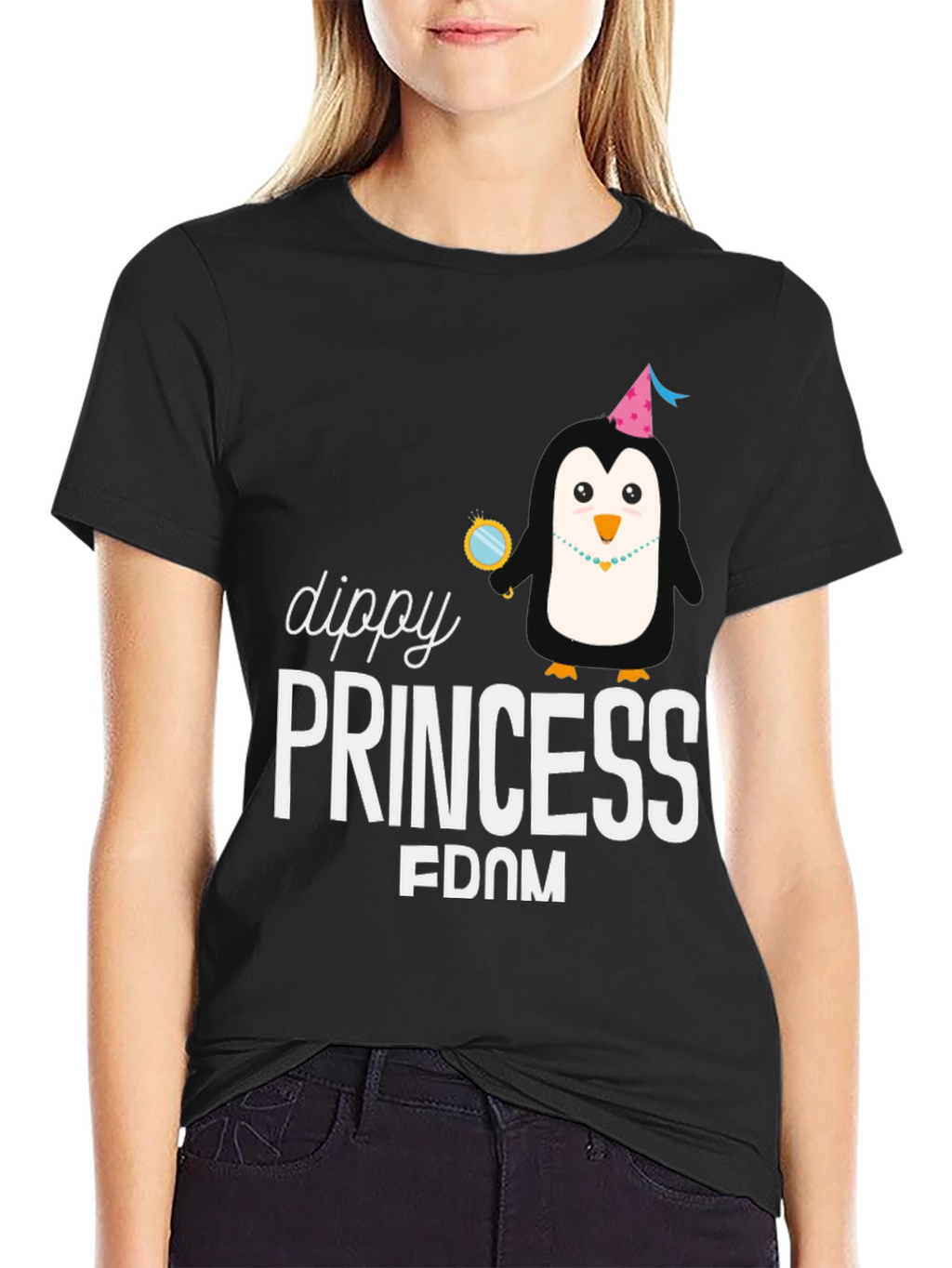 Dippy Princess Penguin Graphic Tee