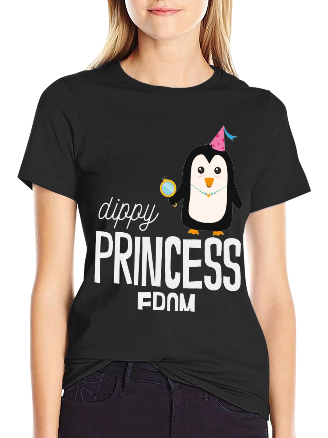 Dippy Princess Penguin Graphic Tee