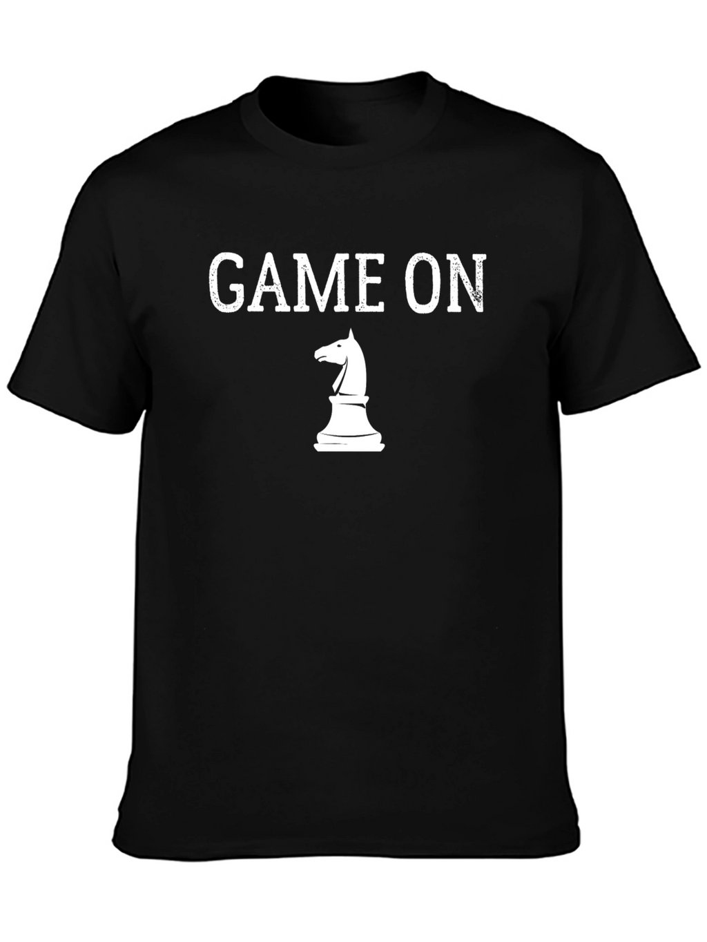 Game On Chess Knight T-Shirt - Black