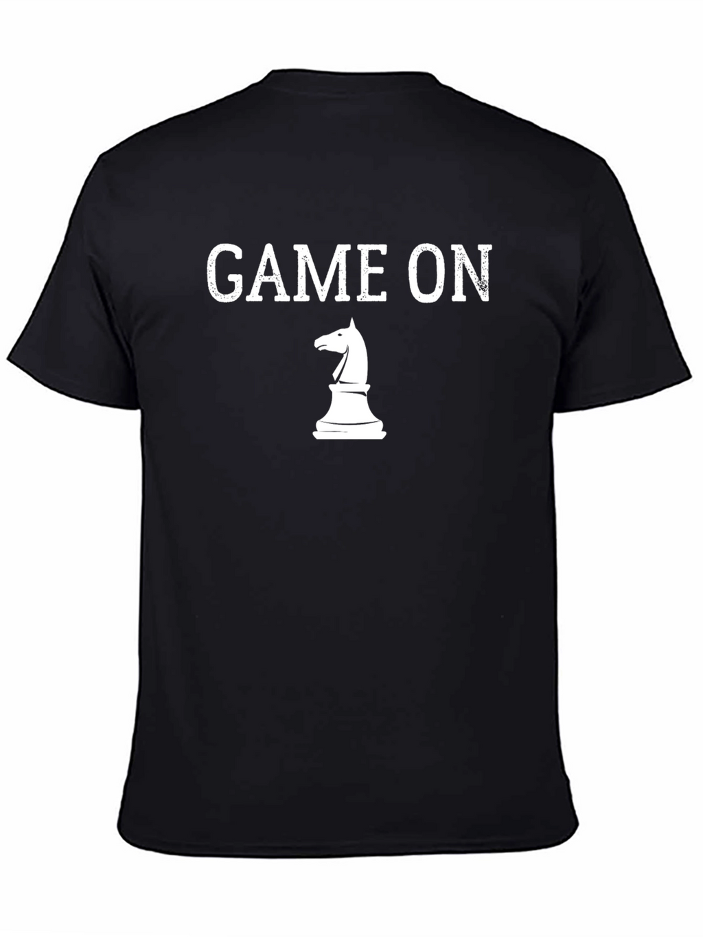 Game On Chess Knight T-Shirt - Black