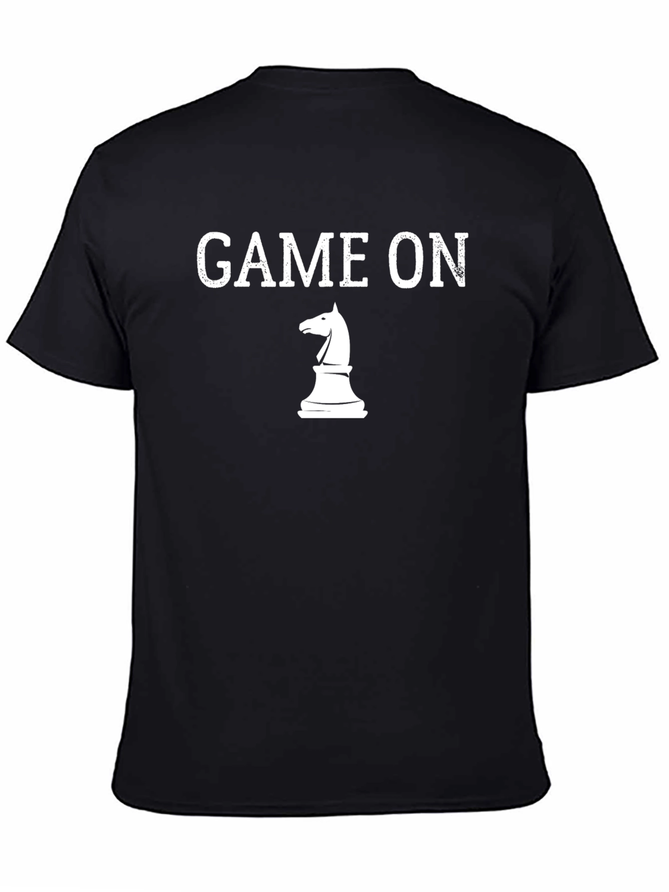Game On Chess Knight T-Shirt - Black