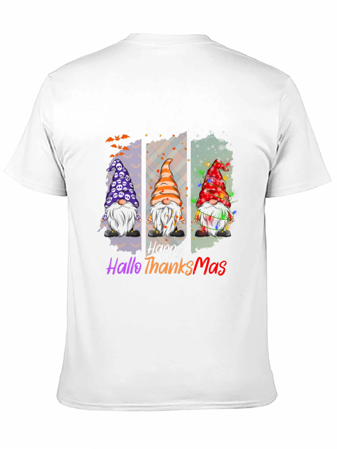 Happy Hallothanksmas T-Shirt Holiday Gnomes
