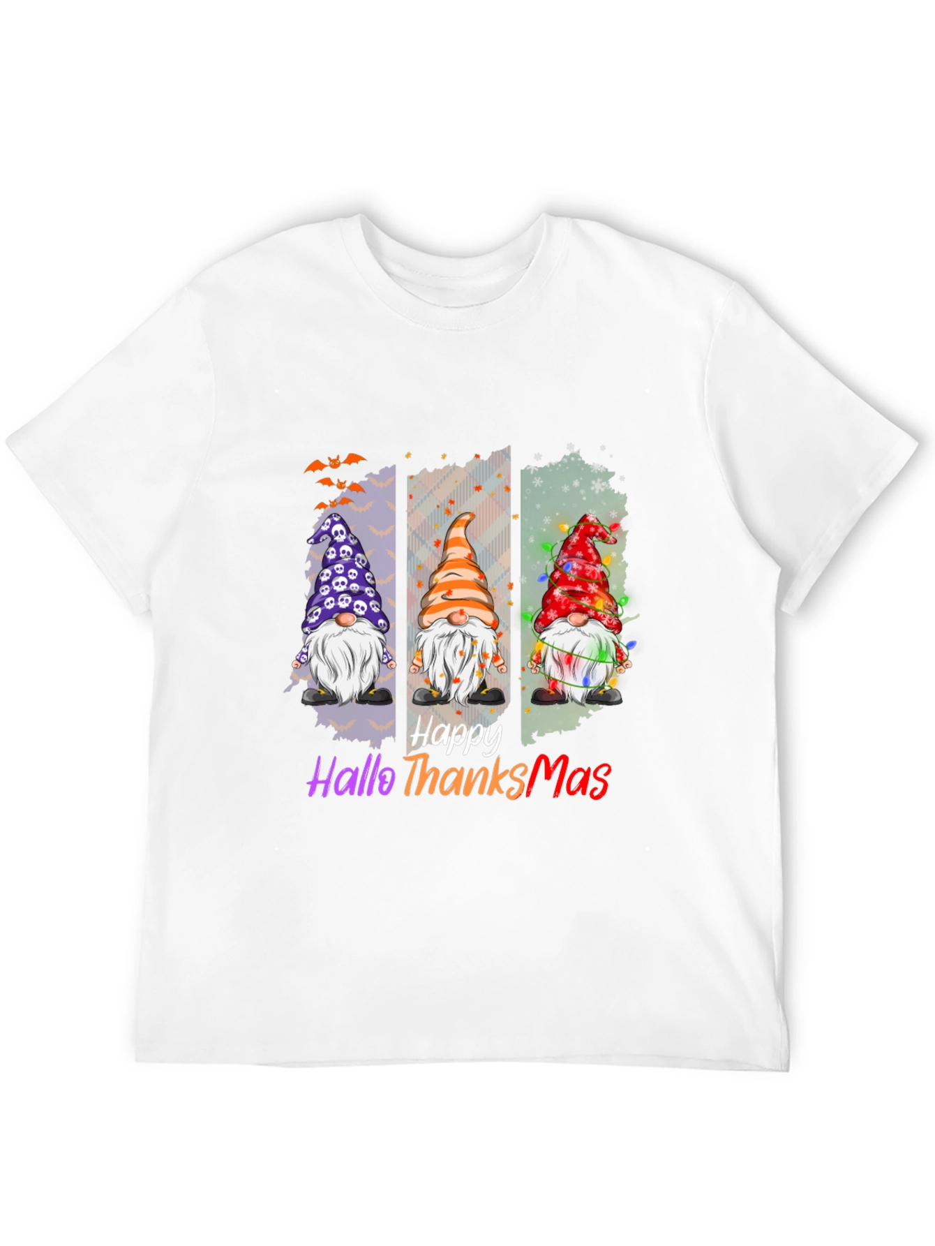 Happy Hallothanksmas T-Shirt Holiday Gnomes