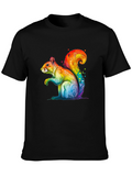 Rainbow Squirrel Graphic T-Shirt