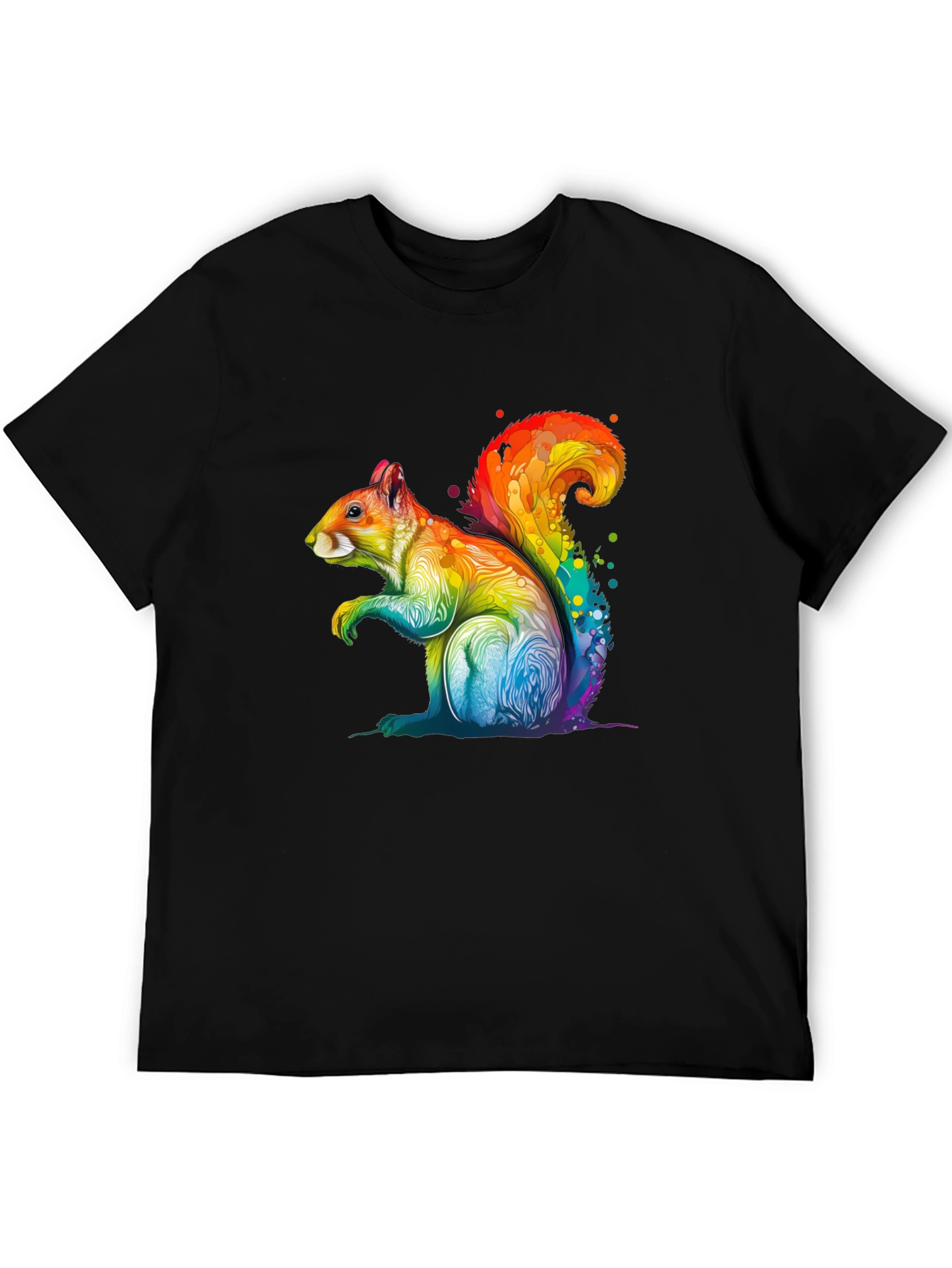 Rainbow Squirrel Graphic T-Shirt