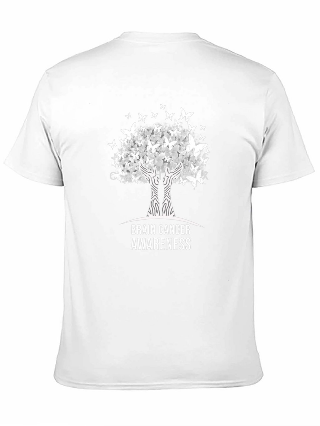Brain Cancer Awareness T-Shirt Tree of Life Butterfly Design