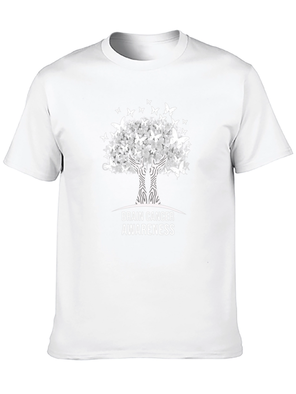 Brain Cancer Awareness T-Shirt Tree of Life Butterfly Design