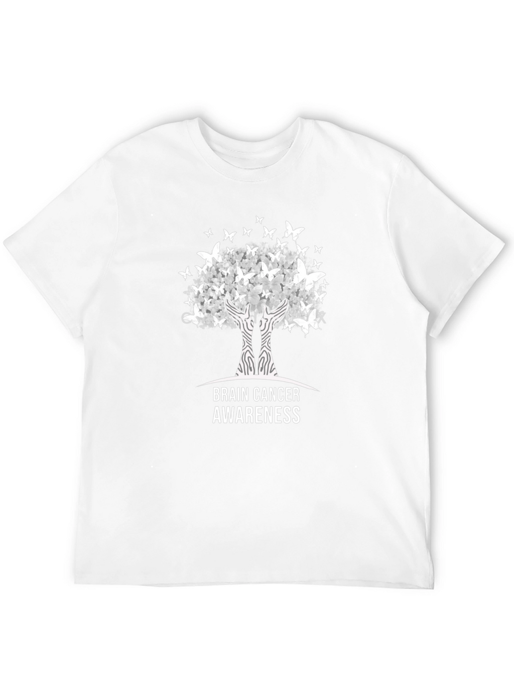 Brain Cancer Awareness T-Shirt Tree of Life Butterfly Design
