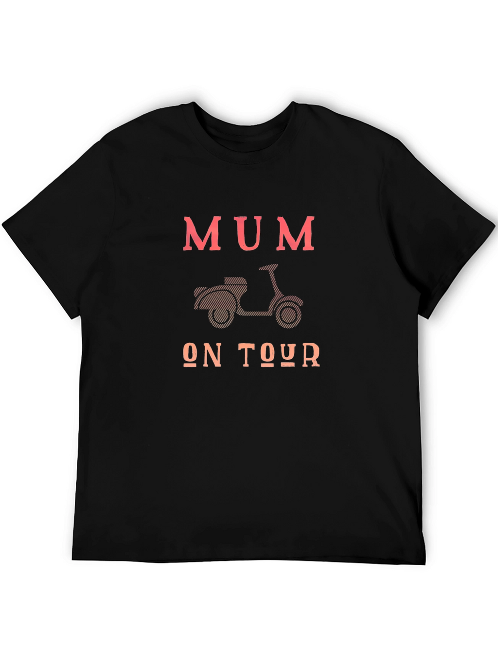 Mum On Tour Black Graphic T-Shirt