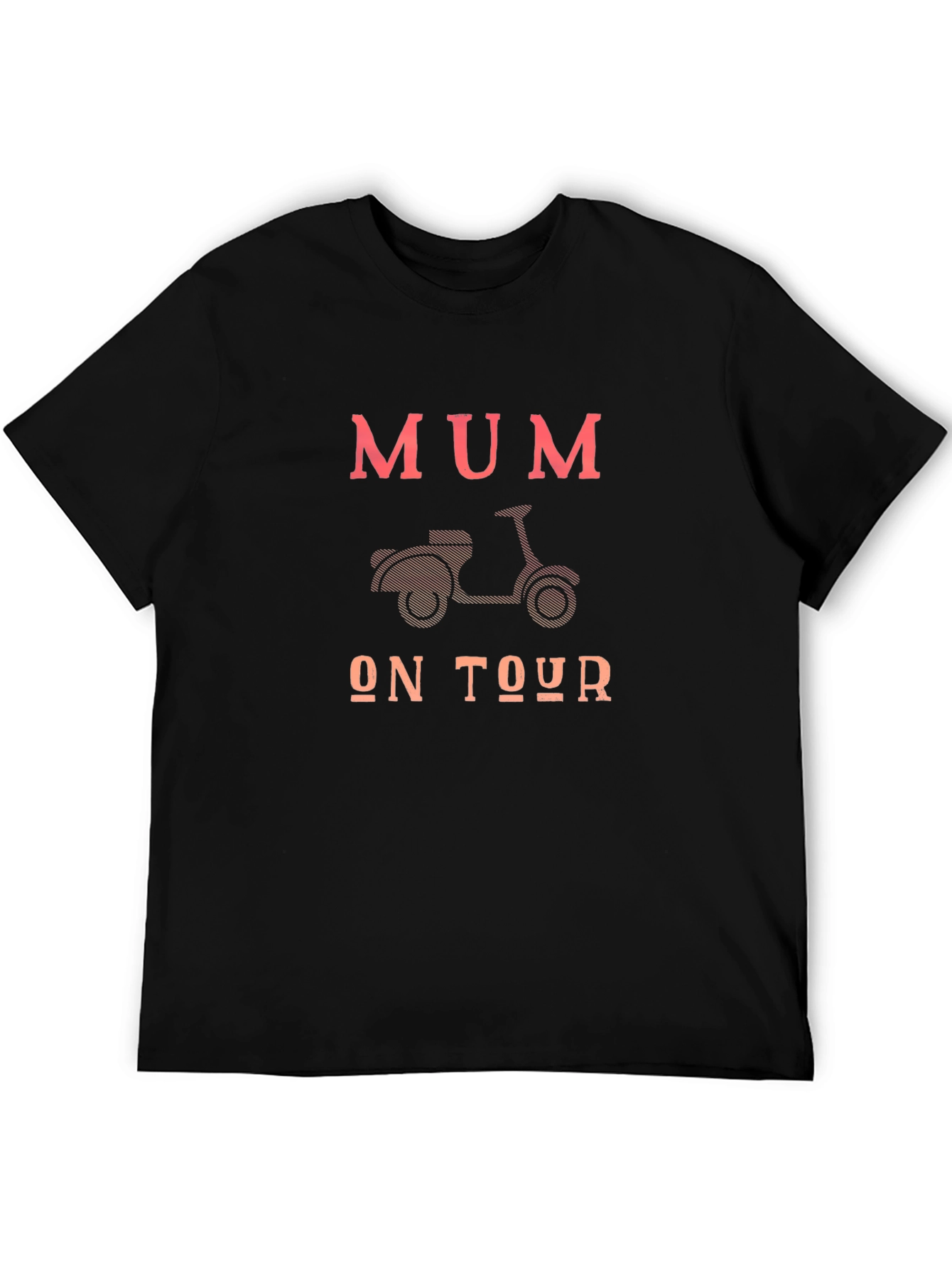 Mum On Tour Black Graphic T-Shirt