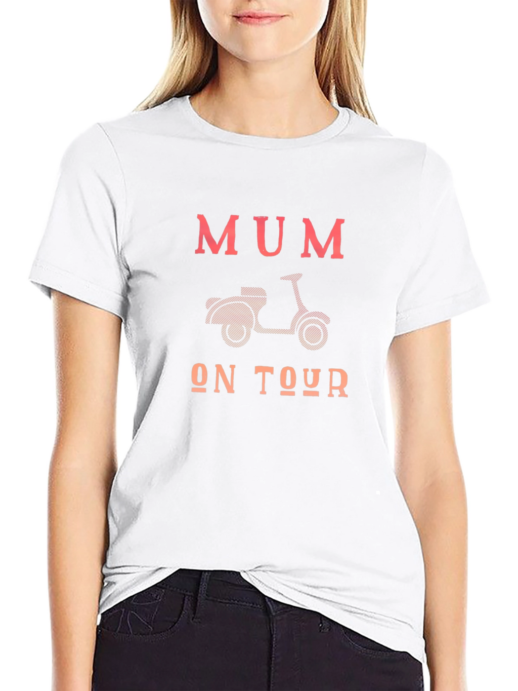 Mum On Tour Black Graphic T-Shirt